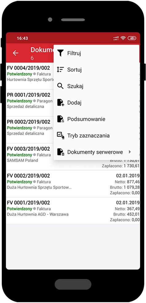 Przyk Ady Ekran W Mobilna Firma Wapro Mobile Wapro Erp