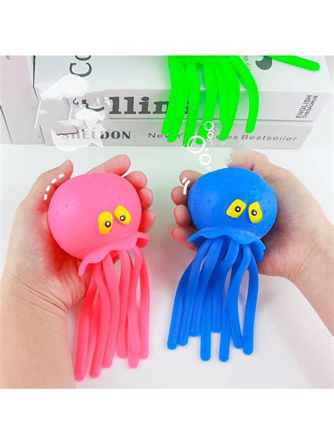 Octopus Squeeze Sensory Toys, TPR Ocean Animal Bath Toys, Stress Relief