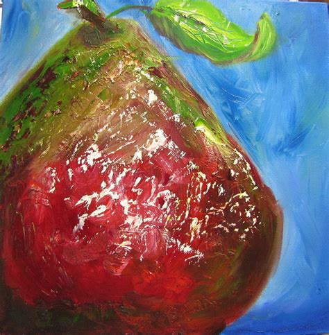 Red Pear Painting by Jenell Richards - Fine Art America