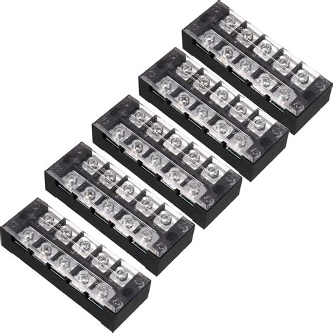 Amazon Uxcell 5 Pcs 5 Positions Dual Rows 600V 45A Wire Barrier