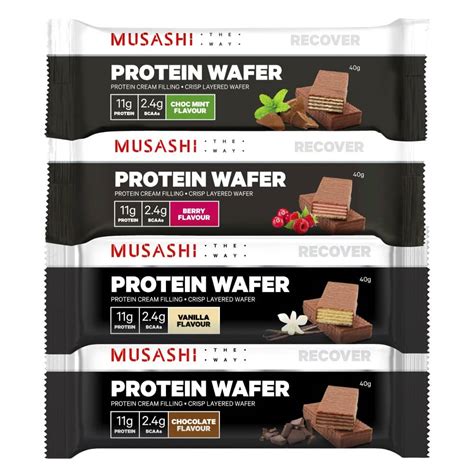 Musashi Protein Wafer Bars 12 X 40g Discount Chemist