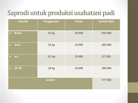 Analisis Usahatani Padi Petani Nurhayati Kecamatan Salo Kabupaten