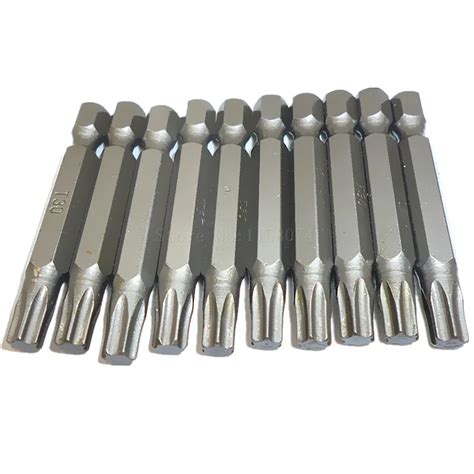 10pcs Torx Screwdriver Bits Set 50mm Long T30 Magnetic Torx Electric Screwdriver Bits 1 4 Inch