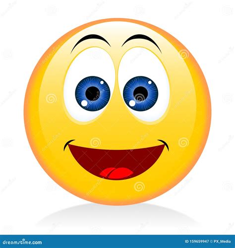 Emoji Gialle Emoticon Sorridente Espressioni Facciali Illustrazione