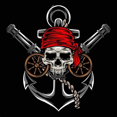 Vecteur Dillustration De Logo De Crâne De Pirates Vecteur Premium