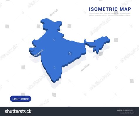 India Map Blue Isolated On White Stock Vector (Royalty Free) 2150724411 ...