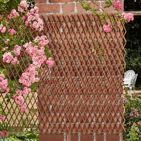 Waltons Expanding Trellis Panel Garden Screening Wooden Natural Willow