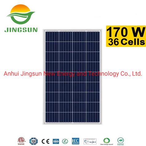 Polycrystalline 150W 160W 170W 180W Solar Module PV Panel For DC 12V