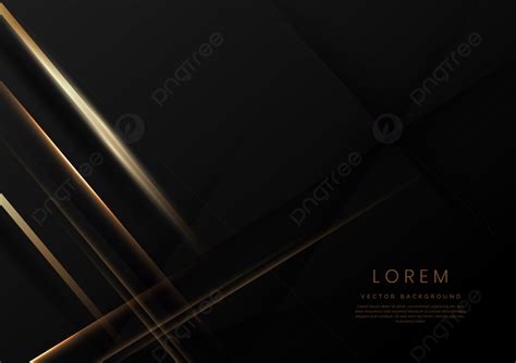 Abstract Elegant Gold Lines Diagonal On Black Background Border