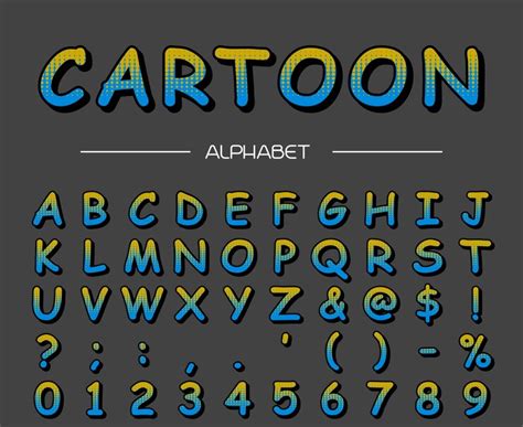 Premium Vector | Cartoon alphabet. Vector font.