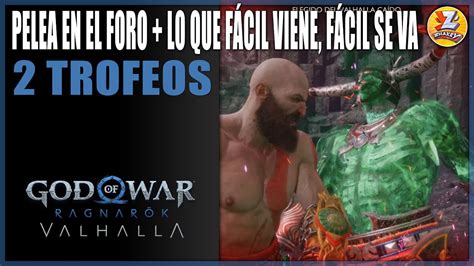 God Of War Ragnarok Valhalla Trofeo Pelea En El Foro Trofeo Lo Que