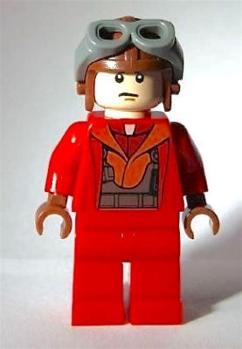 Lego Star Wars Minifigure Naboo Fighter Pilot Red Jumpsuit Etsy