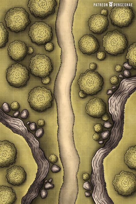 Made A Classical Road In The Forest Map What Do You Think [oc] [30x20] R Battlemaps