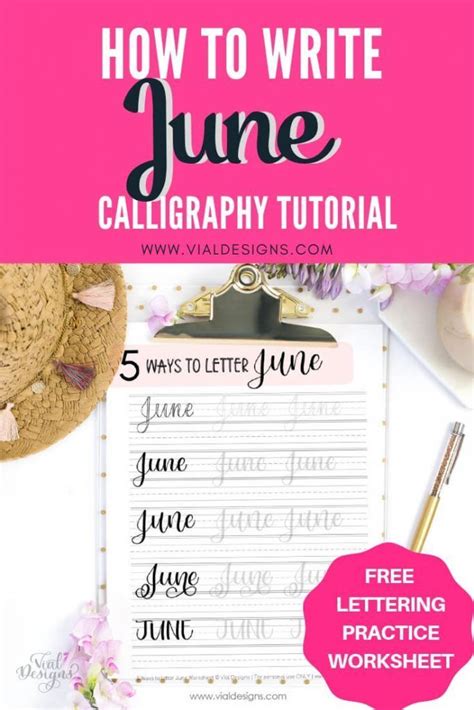 5 Different Ways To Letter June Hand Lettering Tutorial Lettering