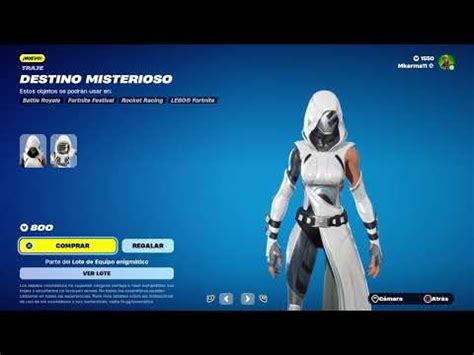 Nueva Skin MISTERIO Y DESTINO MISTERIOSO En La Tienda Fortnite YouTube