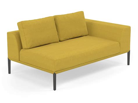 Modern 2 Seater Chaise Lounge Style Sofa with Left Armrest in Vibrant ...