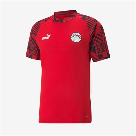 Puma Egypt Pre Match Shirt Tango Red Puma Black Mens Replica