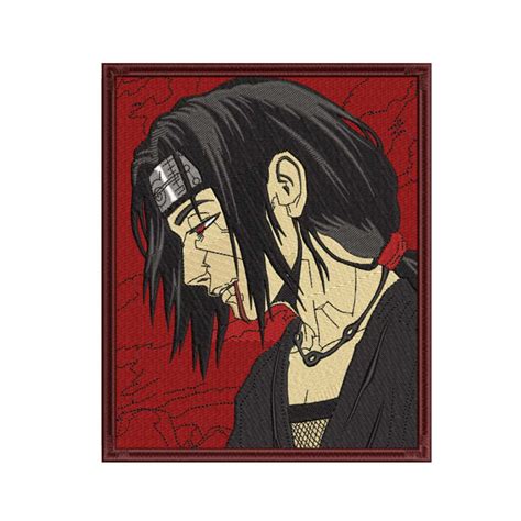 Itachi Uchiha Blood Embroidery Design Digital Inspire Uplift