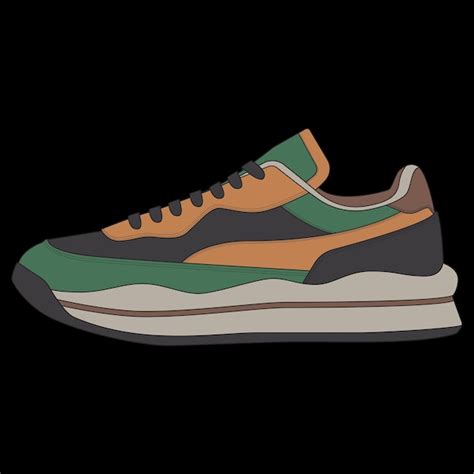 Zapatilla de deporte concepto diseño plano ilustración vectorial