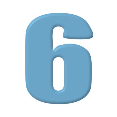 Number 6 PNGs for Free Download