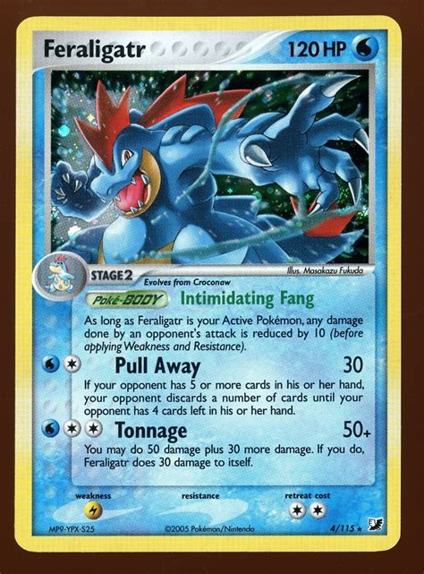 Feraligatr Holo Rare Ex Unseen Forces Pokemon Card Ebay