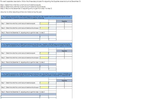 Adjusting Entries Supplies