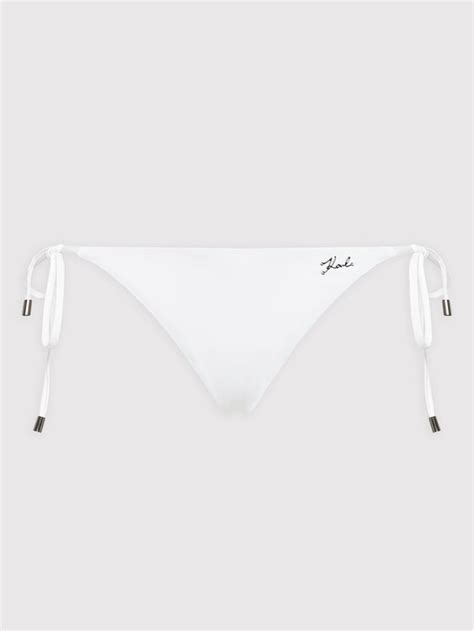 KARL LAGERFELD Bikini Partea De Jos KL22WBT03 Alb Modivo Ro