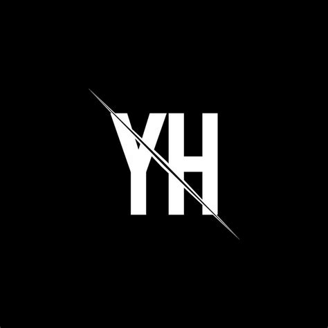 Yh Logo Monogram With Slash Style Design Template 3740981 Vector Art At Vecteezy