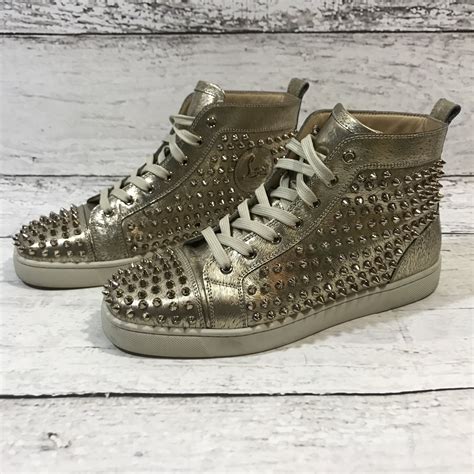 Christian Louboutin Gold Spiked Sneakers 415 — Rebound Junkie