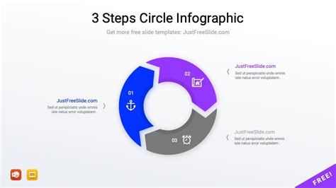 Steps Arrow Circle Diagram For Powerpoint And Google Slides Just