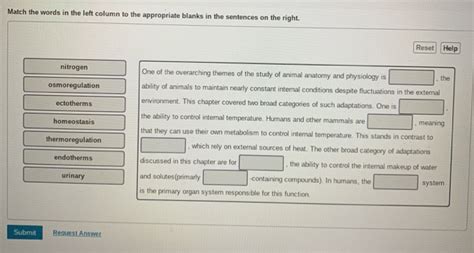 Solved Match The Words In The Left Column To The Appropriate Chegg