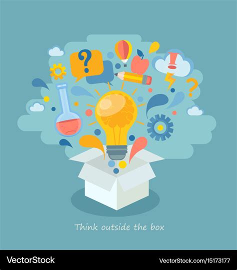 Think Outside The Box Royalty Free Vector Image