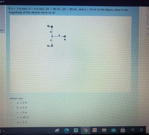 Solved Se If A 3 0 Mm B 4 0 Mm Q1 60 NC Q2 80 NC Chegg