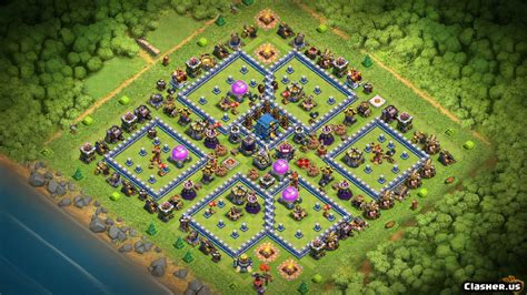 Town Hall 12 TH12 Trophy War Farm Base V337 Hybird With Link 11