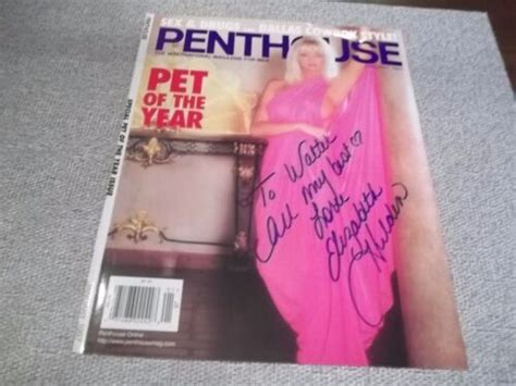 Penthouse Pet Poy Elizabeth Hilden Autograph Signed January Cover