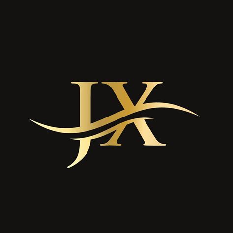 Initial Linked Letter JX Logo Design Modern Letter JX Logo Design