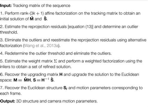 Frontiers Robust Structure And Motion Factorization Of Non Rigid Objects