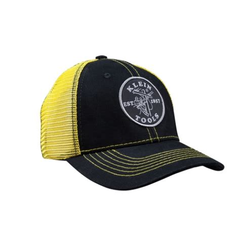 Klein Tools Black And Yellow Lineman Logo Trucker Hat Klein Tools