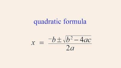 The Quadratic Formula - MathsLinks