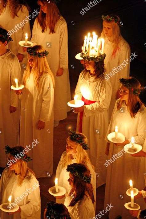 Santa Lucia Festival Light Ceremony Where Editorial Stock Photo - Stock ...