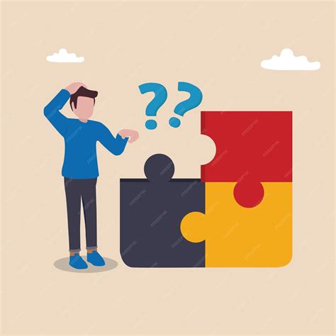 Premium Vector | Smart businessman trying to solve puzzle problem Solve