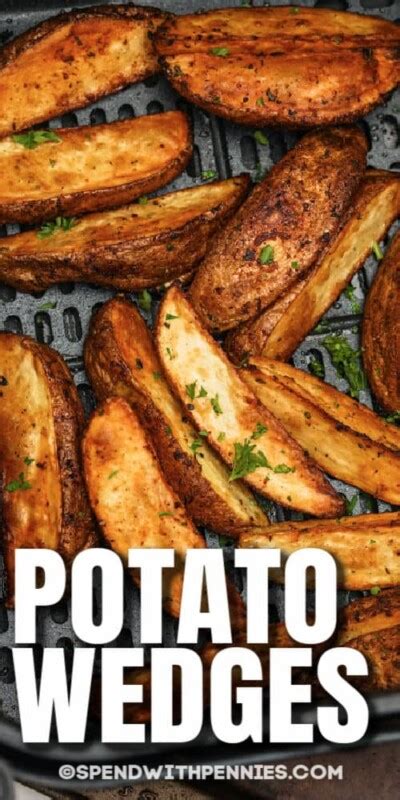 Air Fryer Potato Wedges Perfect For Dipping Spend With Pennies