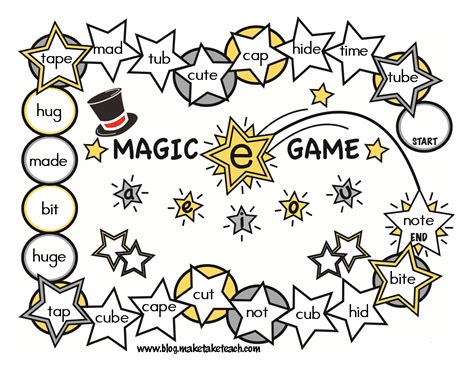 Classroom Freebies Too Magic E Game Boards