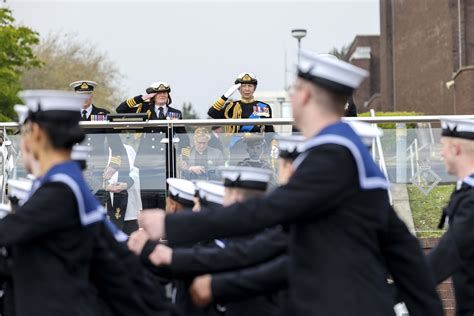 Princess Anne Welcomes New Recruits Into The Royal Navy At Hms Raleigh