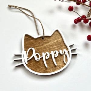 Personalized Cat Ornament CAT Christmas Ornament Personalized Pet ...