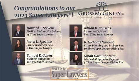 Six Gross Mcginley Attorneys Names 2023 Super Lawyers Gross Mcginley