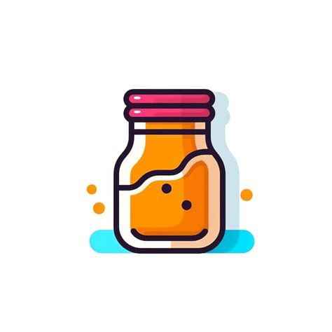 Premium AI Image | A cartoon of a jar of liquid