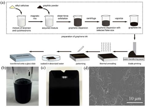 A Schematic Of The Preparation Of Graphene Based Ink Blade Printing