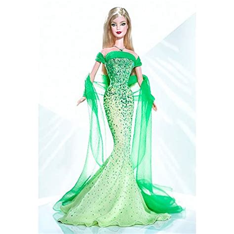 Mattel Birthstone Collection Blonde Barbie August Peridot Collector