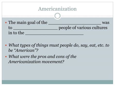 PPT - Americanization PowerPoint Presentation, free download - ID:2680439